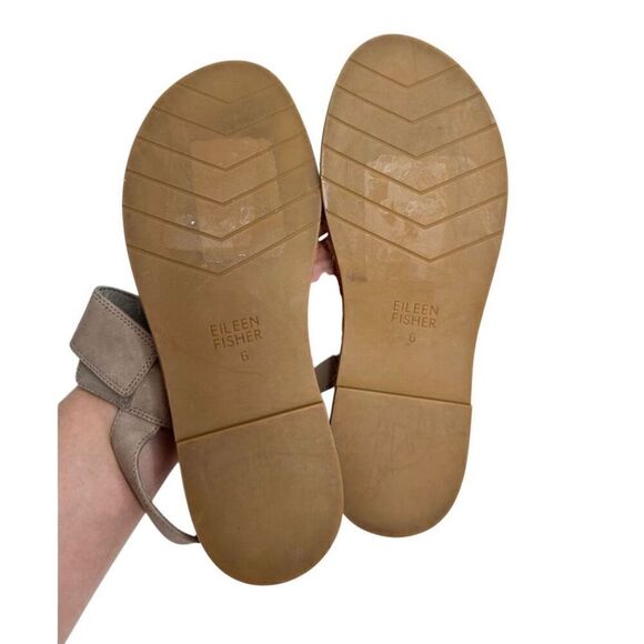 Eileen Fisher Sandals Size 6 Gray Slingback Espadrille Open Toe Shoes - Picture 8 of 8